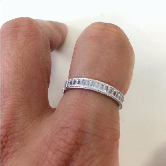 sterling silver 925 eternity ring - Picture 6 of 7